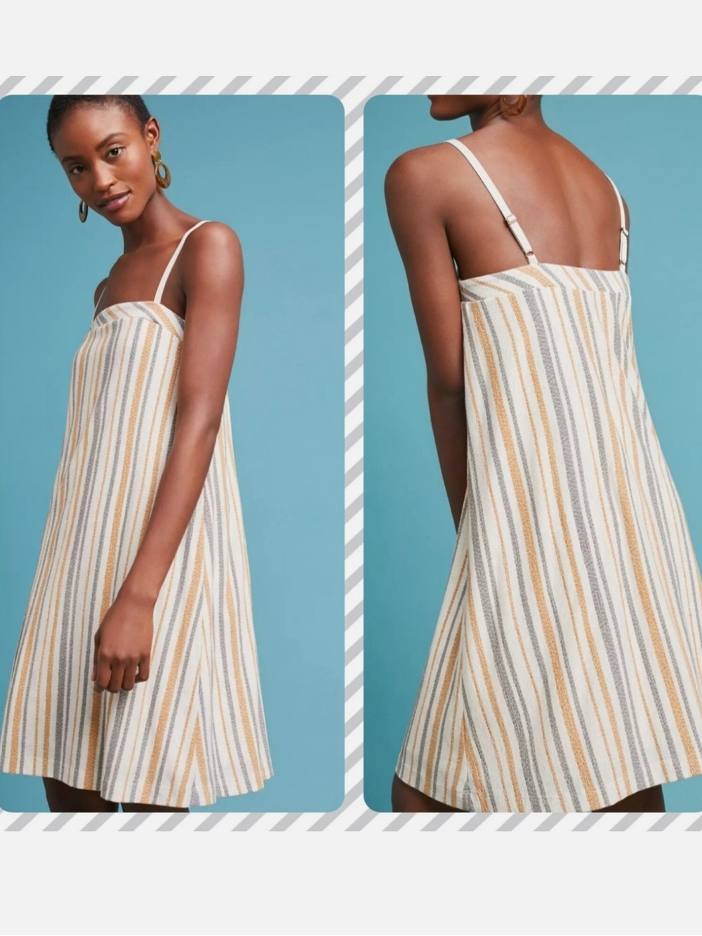 Anthropologie Talia Linen Blend Mini Dress